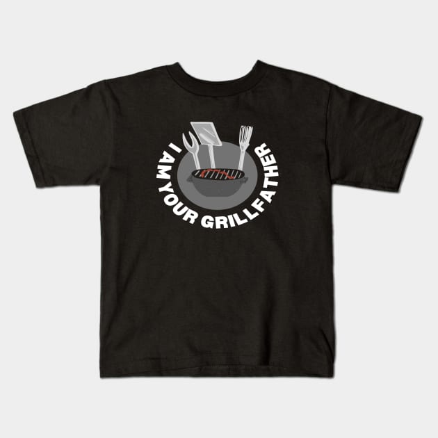 The Backyard GRILLFATHER Kids T-Shirt by Funky Mama